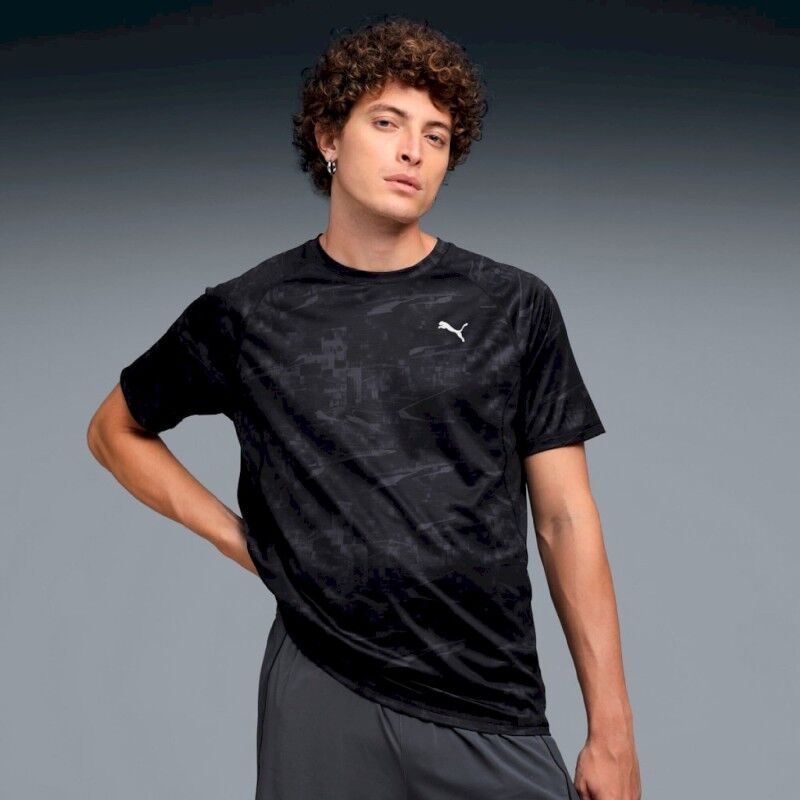 Puma M Run Velocity Aop Tee - T-shirt - Uomo | Hardloop