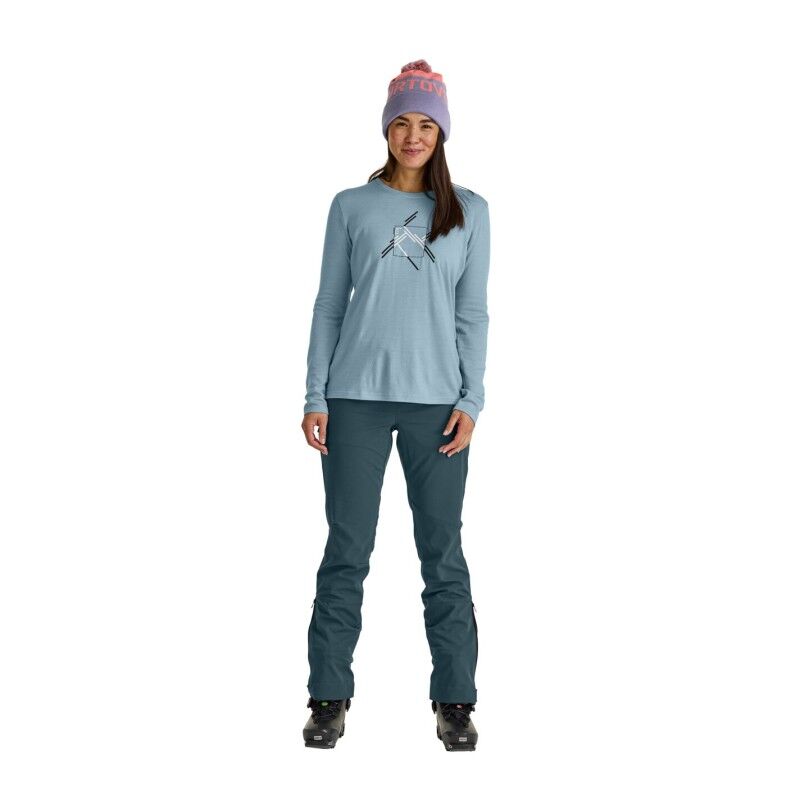 Ortovox 185 Merino Mountain Cutout LS - Merinoshirt - Dames | Hardloop