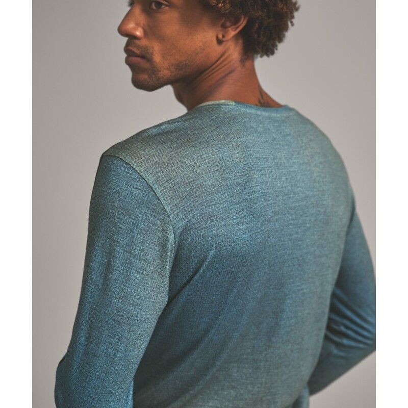 Ortovox 185 Rock'N'Wool Print LS - Camisola térmica de lã merino homem | Hardloop