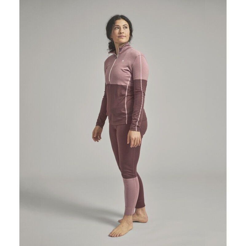Ortovox 185 Rock'N'Wool Zip Neck - Merinowolltrikot - Damen | Hardloop