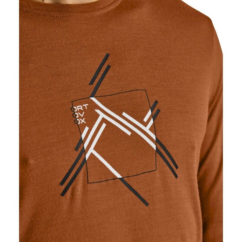 Ortovox 185 Merino Mountain Cutout LS - Merinotröja - Herr | Hardloop