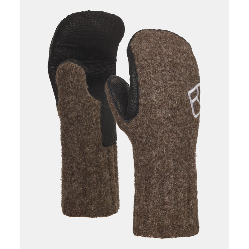 Classic Wool Mitten Leather - Merinowol Wanten