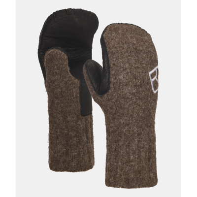 Classic Wool Mitten Leather - Palčáky z merino vlny