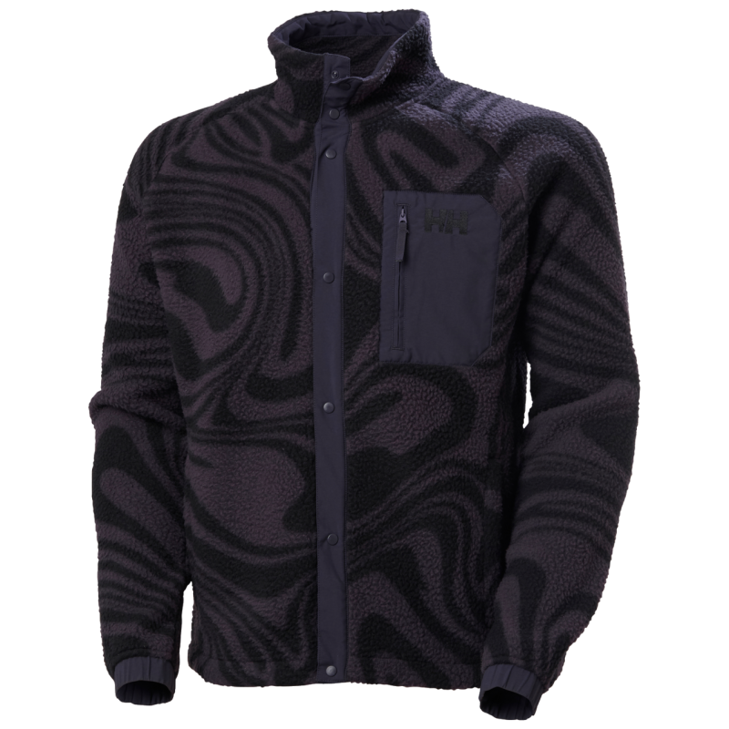 Panorama Printed Pile Snap - Polaire homme