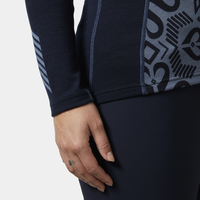 Helly Hansen Lifa Merino Midweight Graphic 1/2 Zip - Merinouldtrøj - Damer | Hardloop