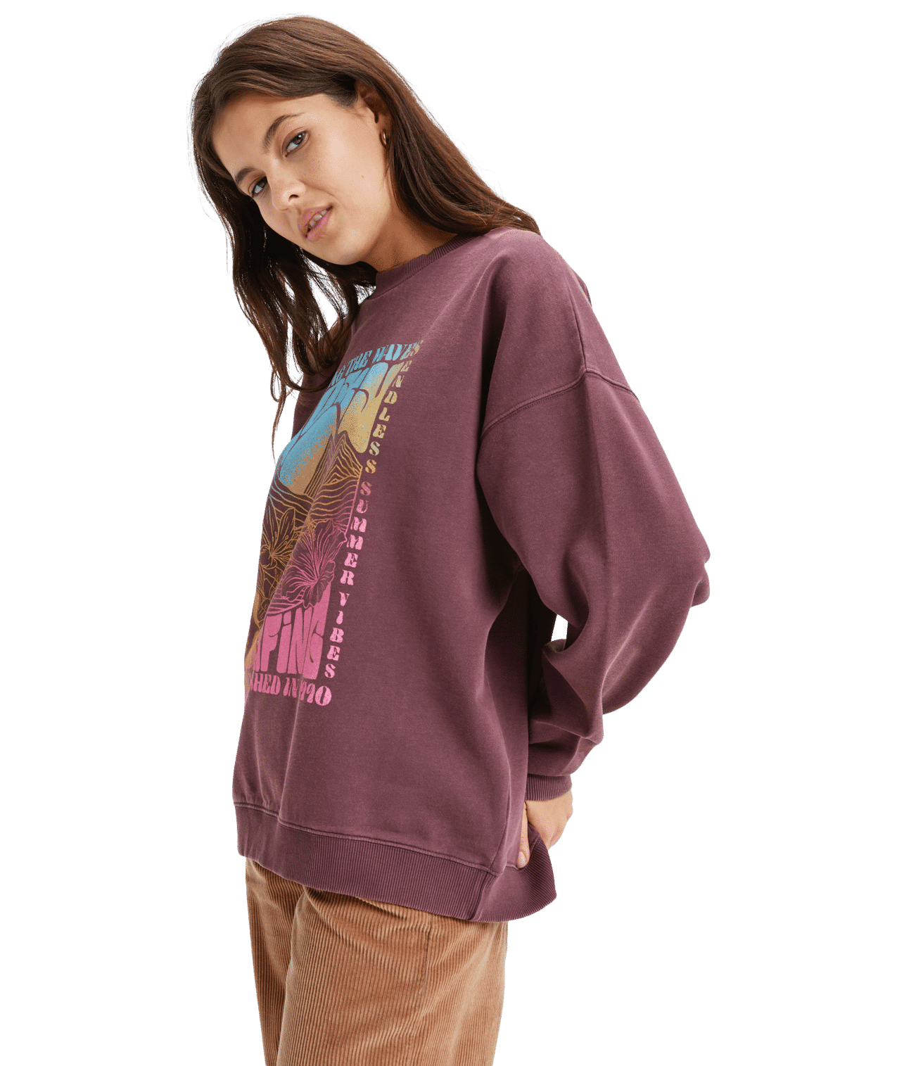 Roxy Lineup Oversized Crew - Felpa - Donna | Hardloop