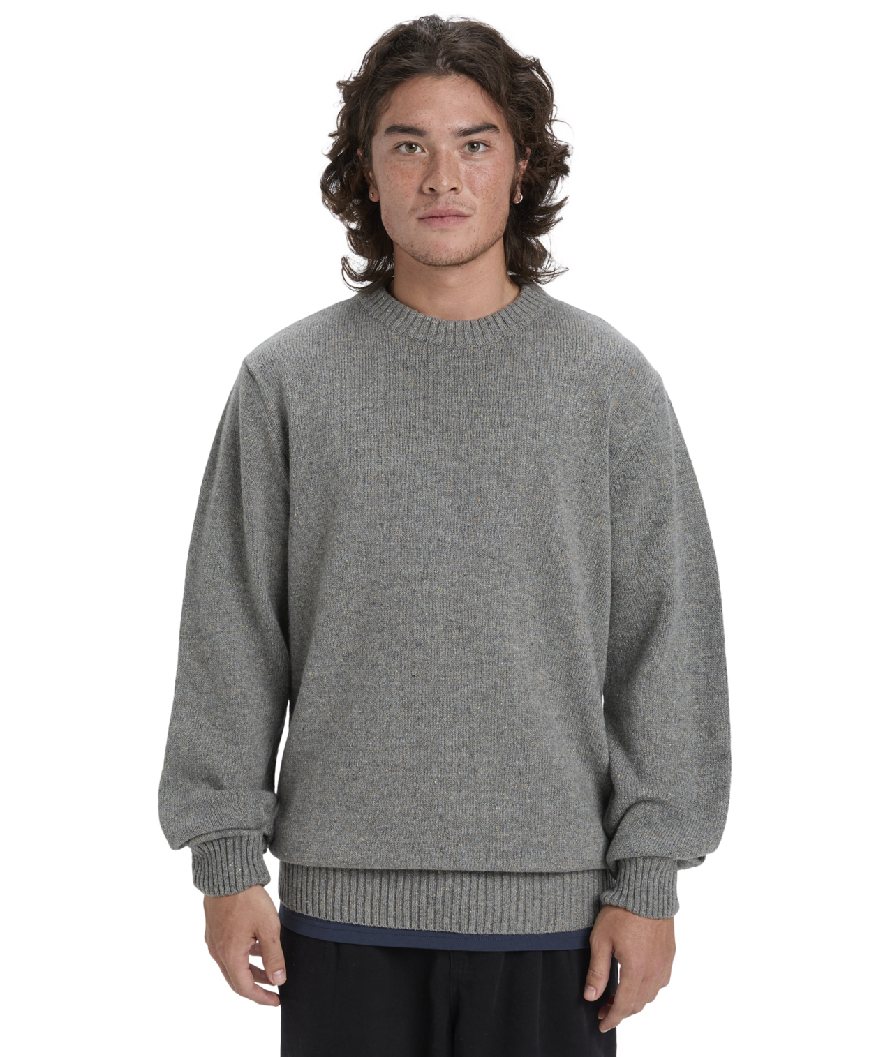 Wool Sweater Quiksilver Quiksilver Long Sleeve Sweater Black