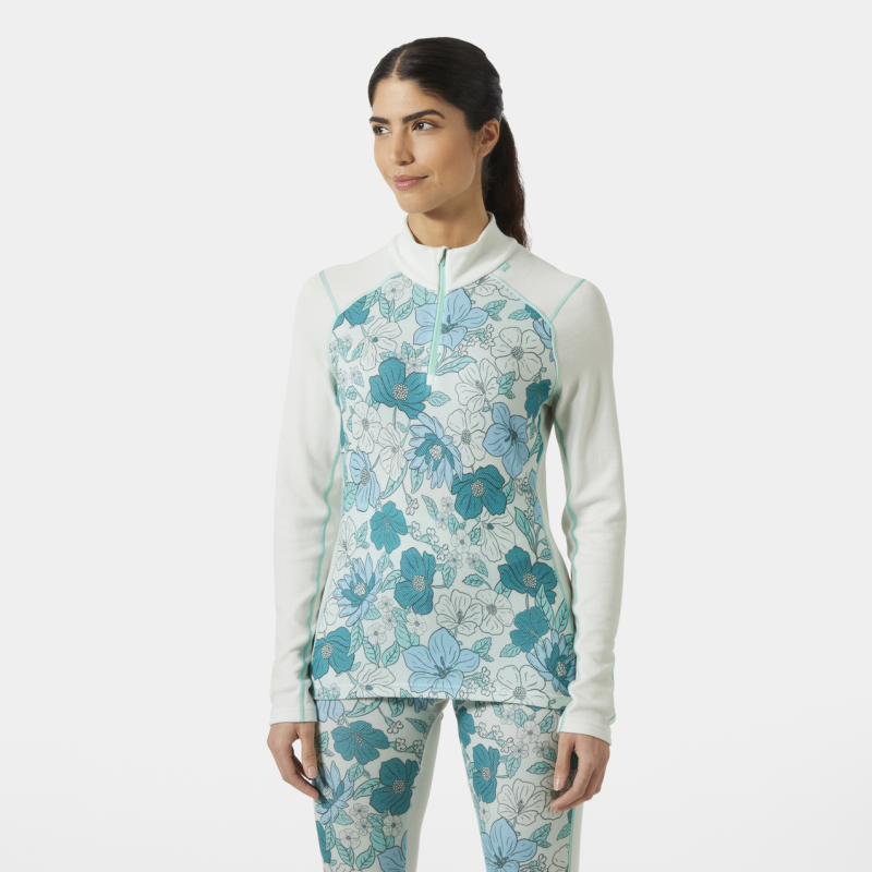 Helly Hansen Lifa Merino Midweight Graphic 1/2 Zip - Merinovillapaidat - Naiset | Hardloop
