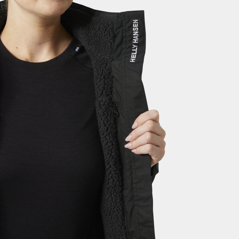 Helly Hansen Crew Hooded Pile Jacket - Sejlerjakke - Damer | Hardloop