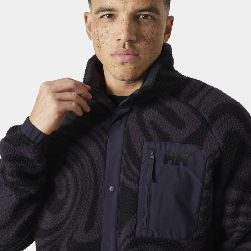Helly Hansen Panorama Printed Pile Snap - Fleecevest - Heren | Hardloop