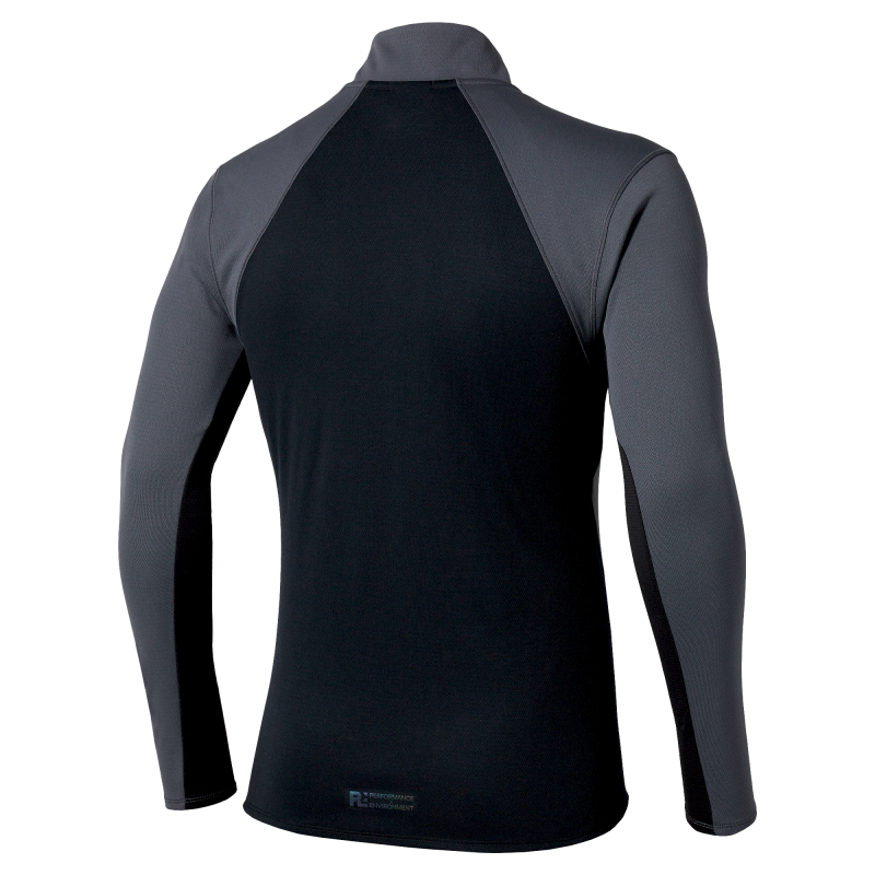 Mizuno Tech Thermal Charge Half Zip Long Sleeve Tee - T-shirt - Herrer | Hardloop