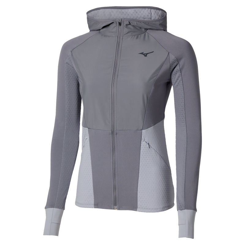 Active Warmalite Hybrid Full Zip Hooded Long Sleeve Top - Kurtka do biegania damska