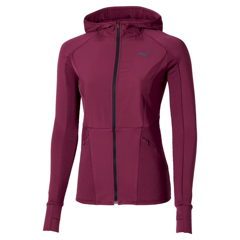 Active Warmalite Hybrid Full Zip Hooded Long Sleeve Top - Kurtka do biegania damska