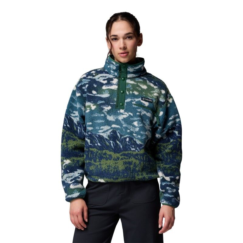 Helvetia II Printed Cropped Half Snap - Fleecetakki - Naiset