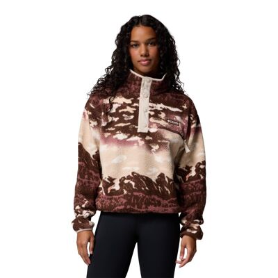 Helvetia II Printed Cropped Half Snap - Fleecetakki - Naiset