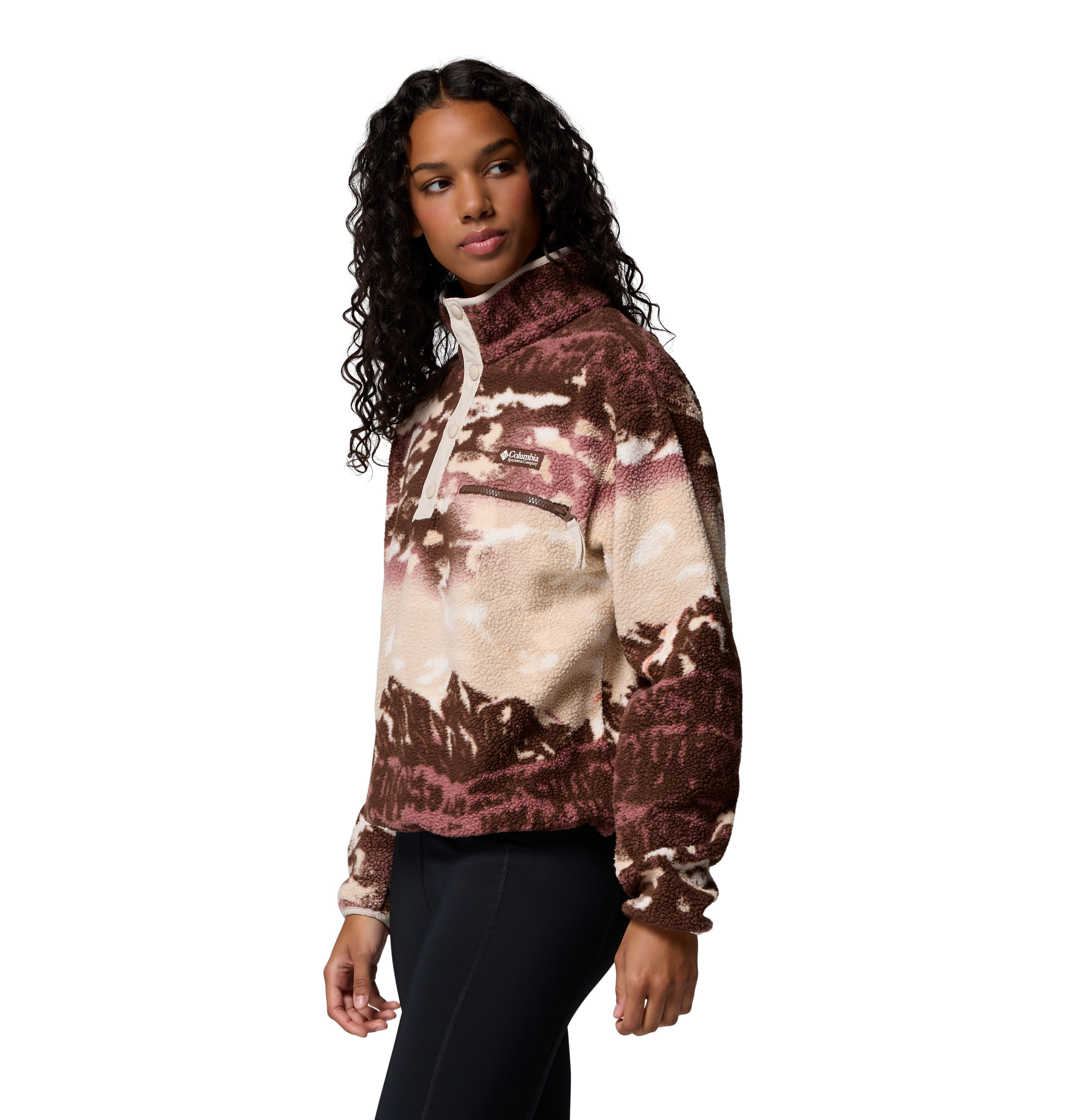 Columbia Helvetia II Printed Cropped Half Snap - Giacca in pile - Donna | Hardloop