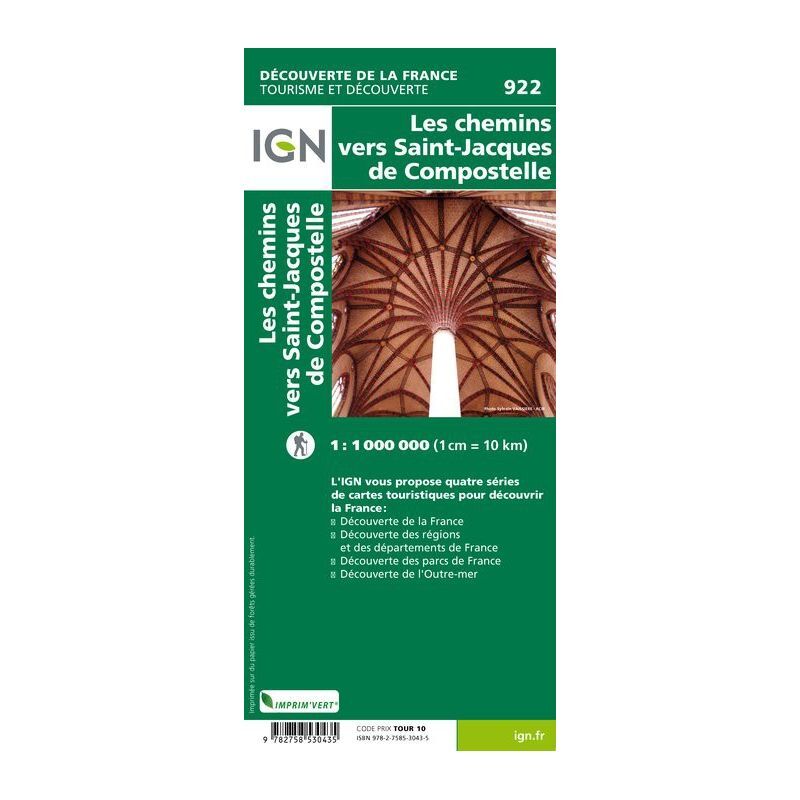 IGN Chemins vers Saint-Jacques De Compostelle - Carte topographique | Hardloop