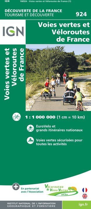 IGN Voies Vertes et Veloroutes de France - Carte topographique | Hardloop