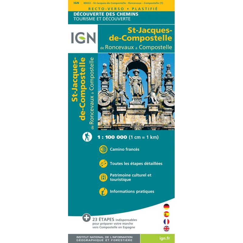 IGN St Jacques - Roncevaux - Compostelle