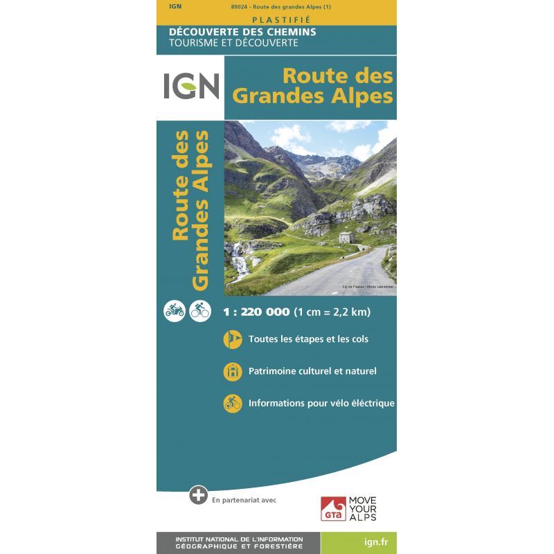 IGN Routes des Grandes Alpes - Carte topographique | Hardloop