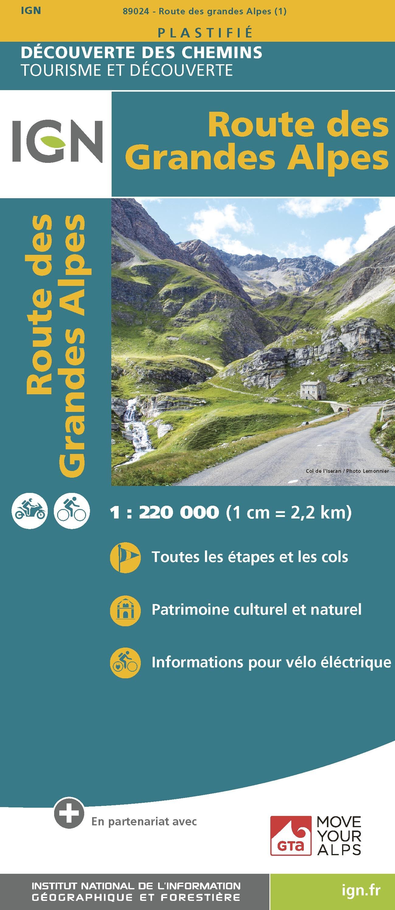 IGN Routes des Grandes Alpes - Carte topographique | Hardloop