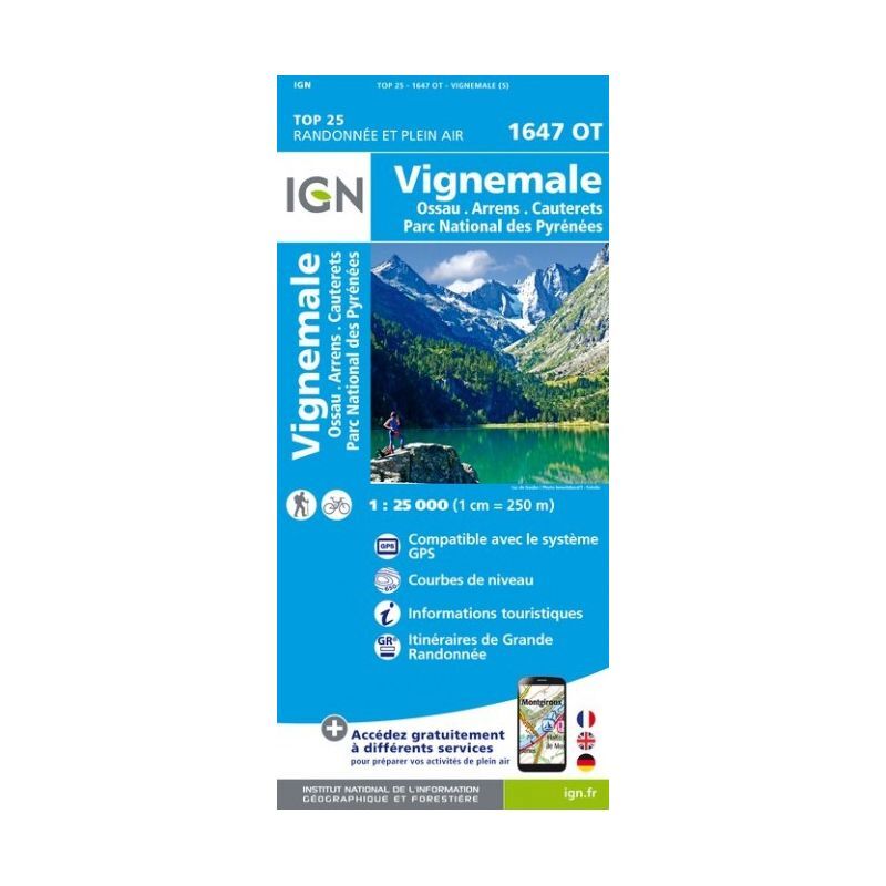 IGN Vignemale / Ossau / Cauterets / Parc national des Pyrénées