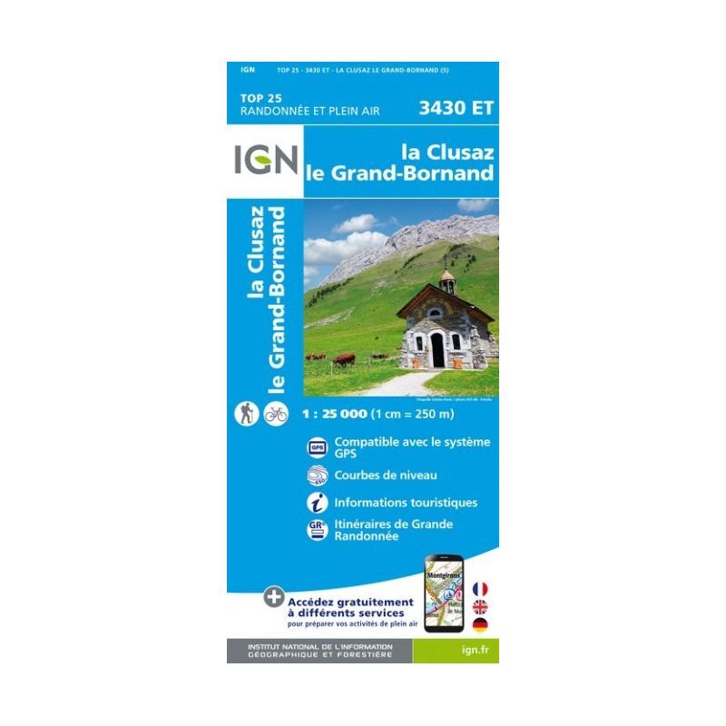 IGN La Clusaz / GrandBornand Carte topographique Hardloop