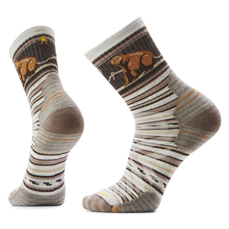 Hike Targeted Cushion Bear Stripe Mid Crew Socks - Vandringsstrumpor - Herr