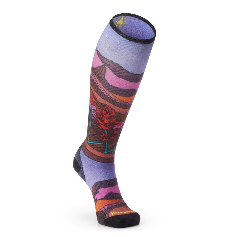 Smartwool Ski Zero Cushion Floral Field Print OTC Socks - Chaussettes ski femme | Hardloop
