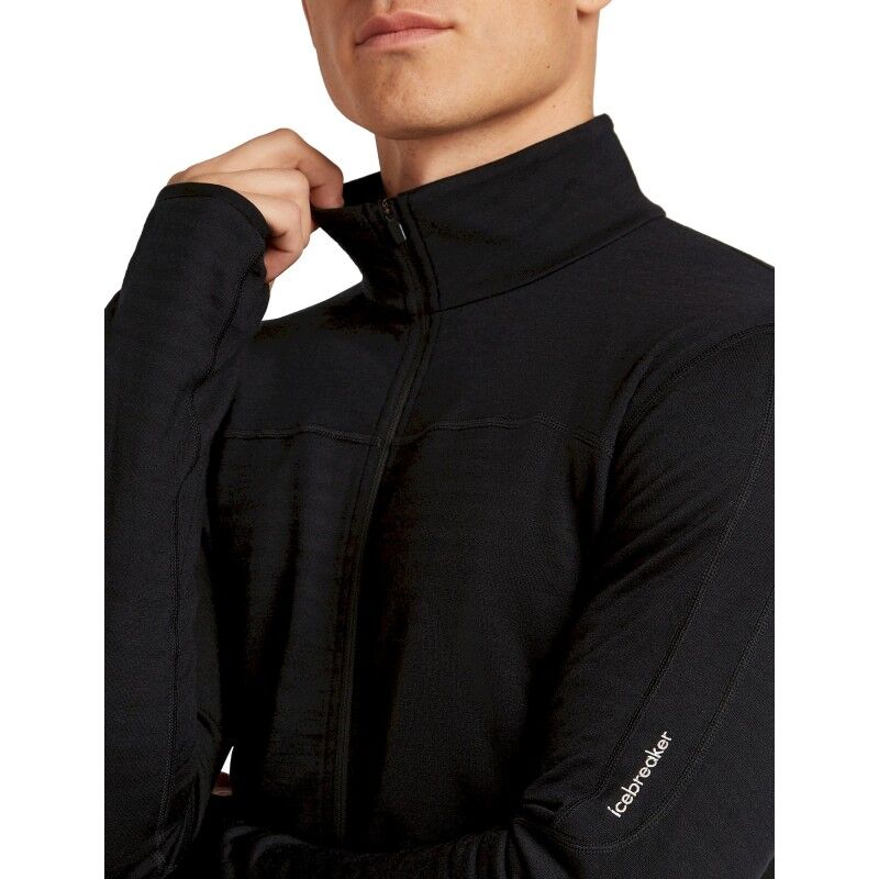 icebreaker Merino Blend 300 RealFleece Descender LS Zip - Merino Fleecejacka - Herr | Hardloop