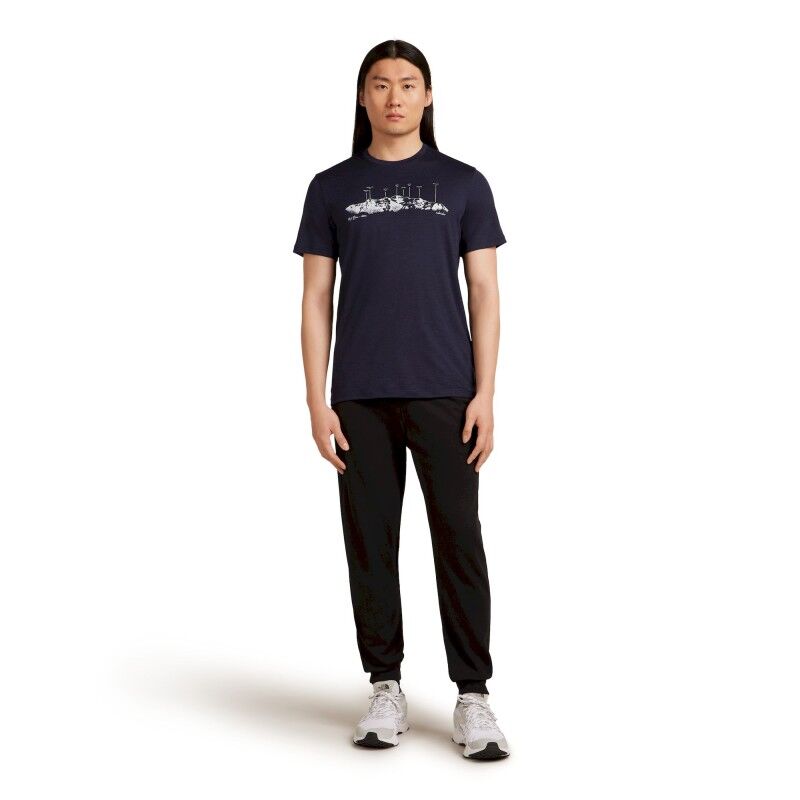 icebreaker Merino 150 Tech Lite SS Tee The Peaks - T-shirt en laine mérinos homme | Hardloop