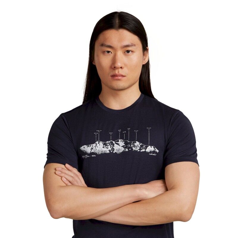 icebreaker Merino 150 Tech Lite SS Tee The Peaks - T-shirt en laine mérinos homme | Hardloop