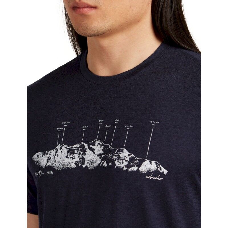 icebreaker Merino 150 Tech Lite SS Tee The Peaks - T-shirt en laine mérinos homme | Hardloop