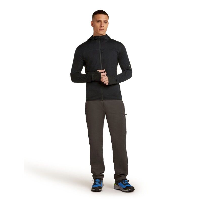 icebreaker Merino Blend 300 RealFleece Descender LS Zip Hoodie - Merino Fleece jacket - Men's | Hardloop