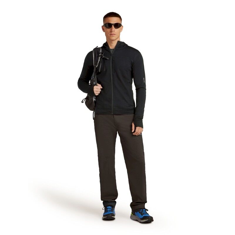 icebreaker Merino Blend 300 RealFleece Descender LS Zip Hoodie - Merino Fleecejacke - Herren | Hardloop