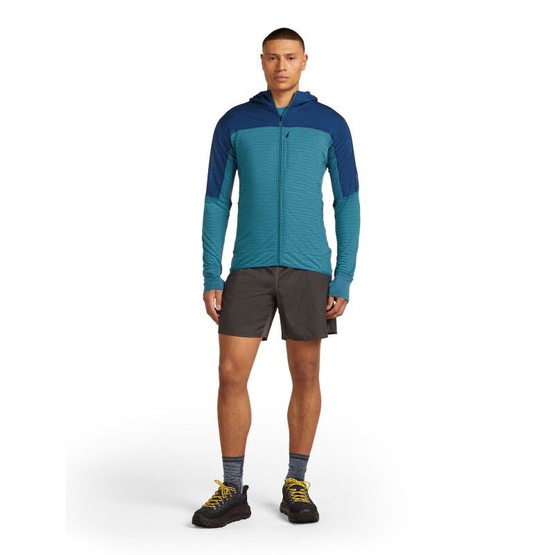 icebreaker Merino Blend 300 RealFleece Descender LS Zip Hoodie - Merino Fleecejakke - Herrer | Hardloop