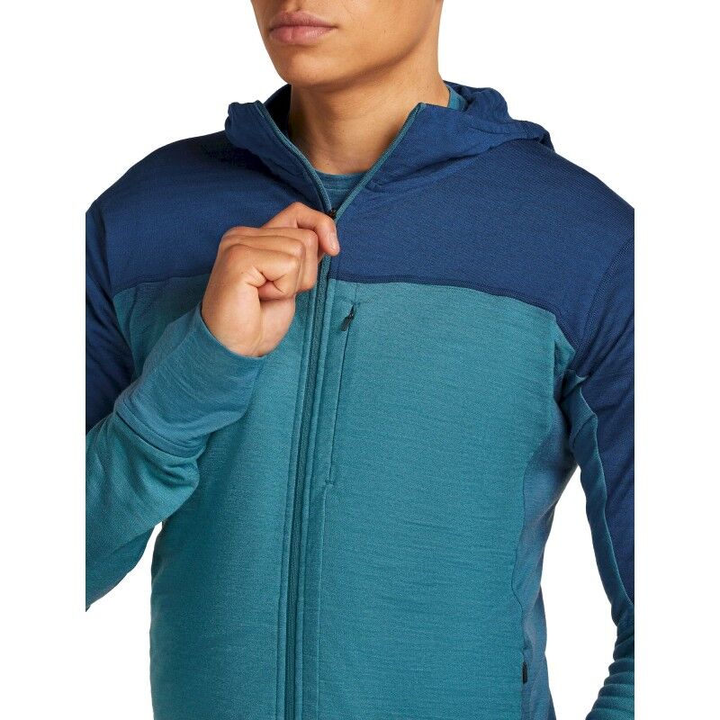 icebreaker Merino Blend 300 RealFleece Descender LS Zip Hoodie - Merino Fleecetakki - Miehet | Hardloop